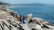 Enjoying the Rocky Coast at Acadia National Park, Maine, USA